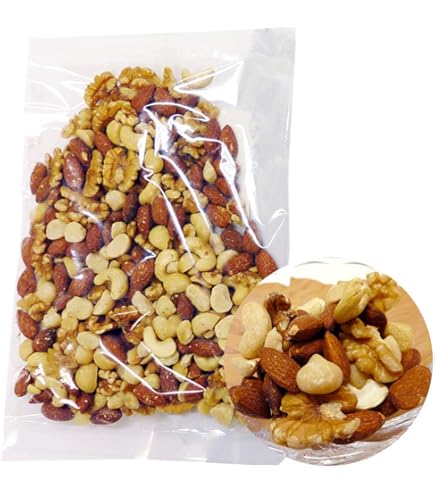 Amazon.co.jp: 4種類ミックスナッツ 800g 無塩 素焼き (生くるみ